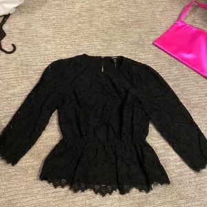 Black lace top, perfect for dressing up and going out!